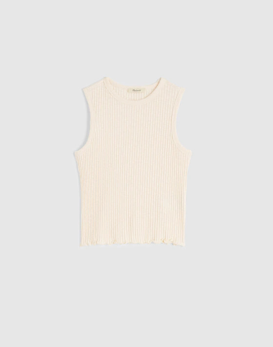 Lettuce-Hem Ribbed Tank | Madewell