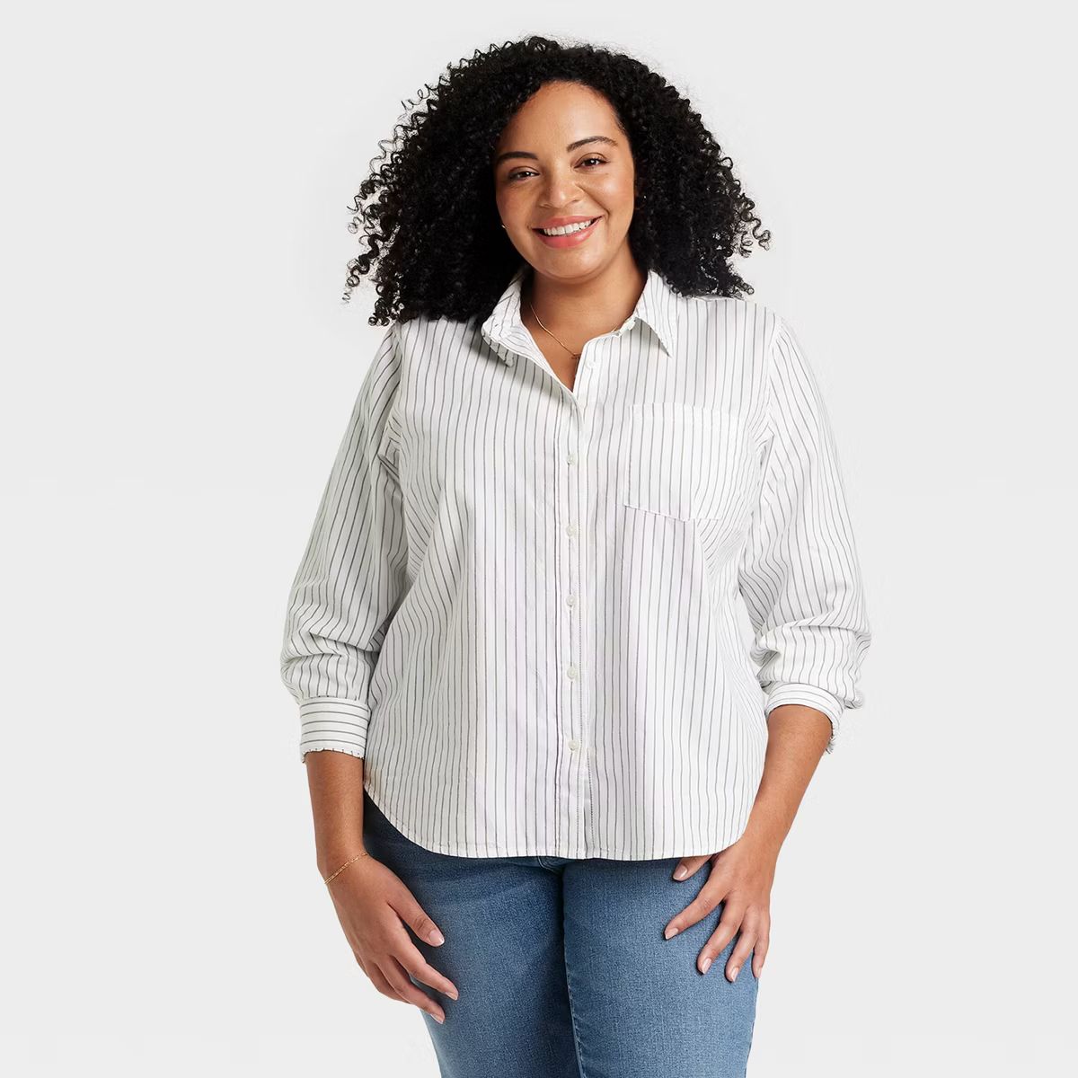 Women's Long Sleeve Collared Button-Down Shirt - Universal Thread™ | Target