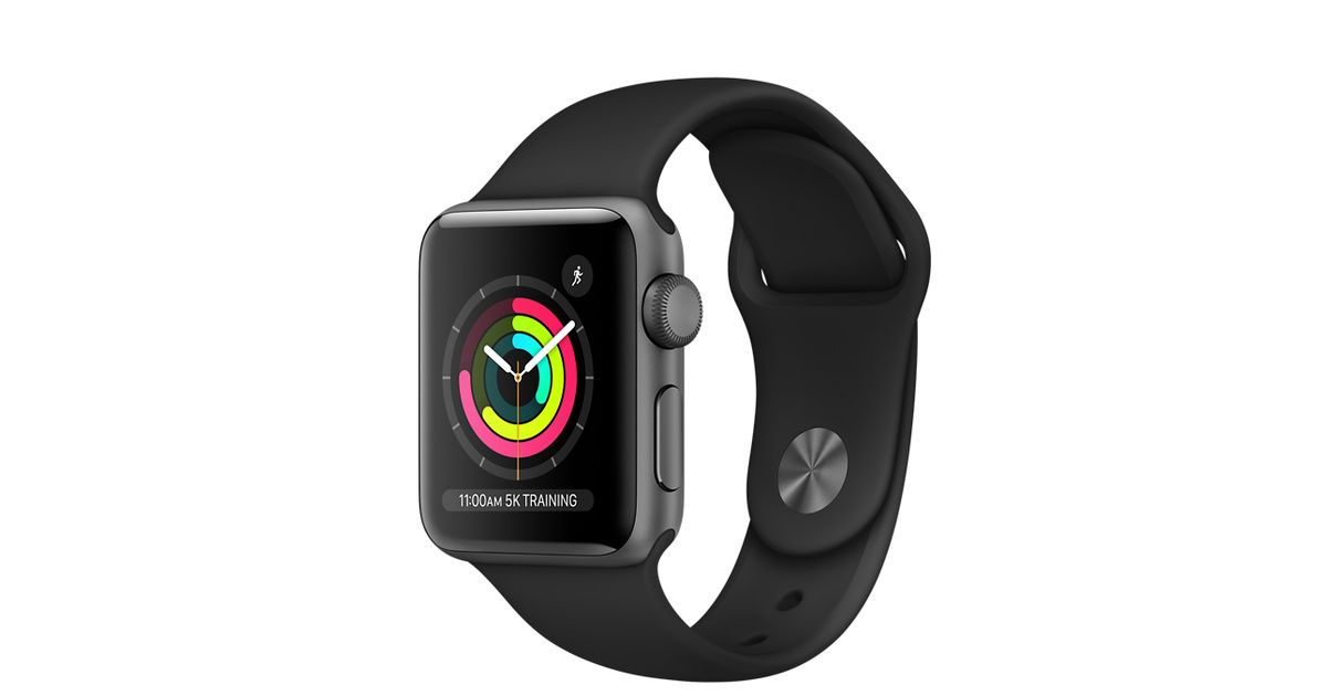 Apple Watch Series 3 GPS, 38mm Space Gray Aluminum Case with Black Sport Band | Apple (US)