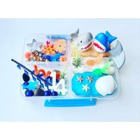 Play Dough Kit, Shark Sensory Ocean Busy Box, Bin, Baby Shark | Etsy (US)