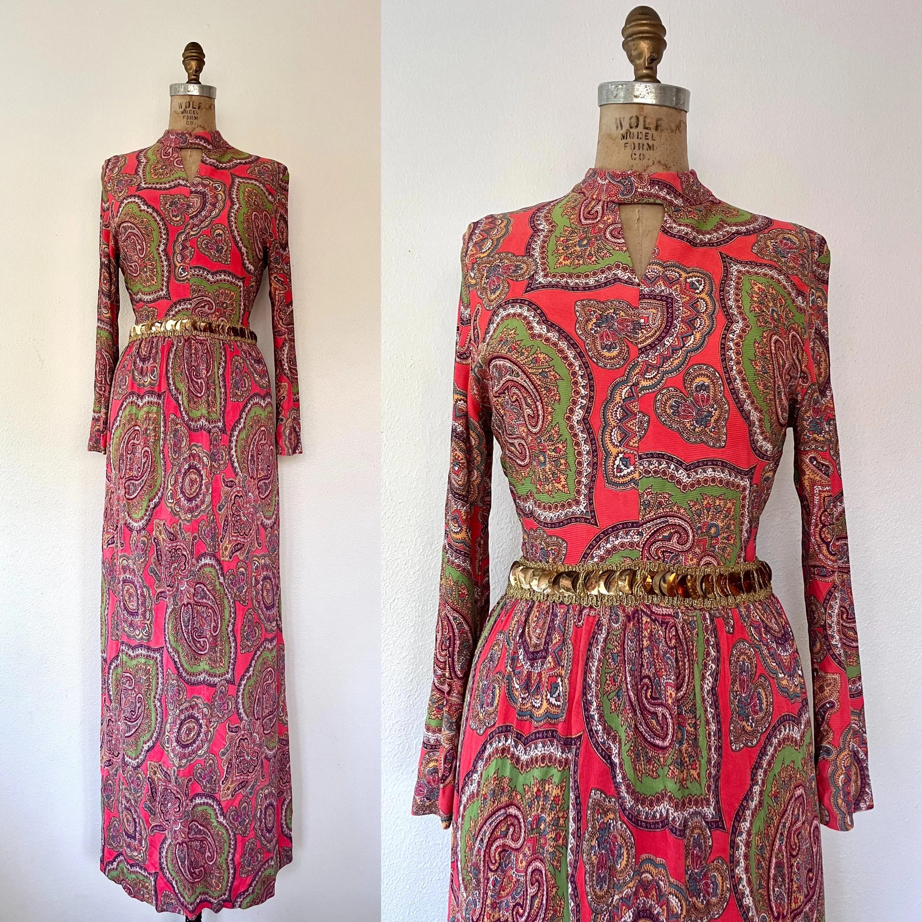 70s Maxi dress / vintage 70s dress / Paisley Print dress | Etsy (US)
