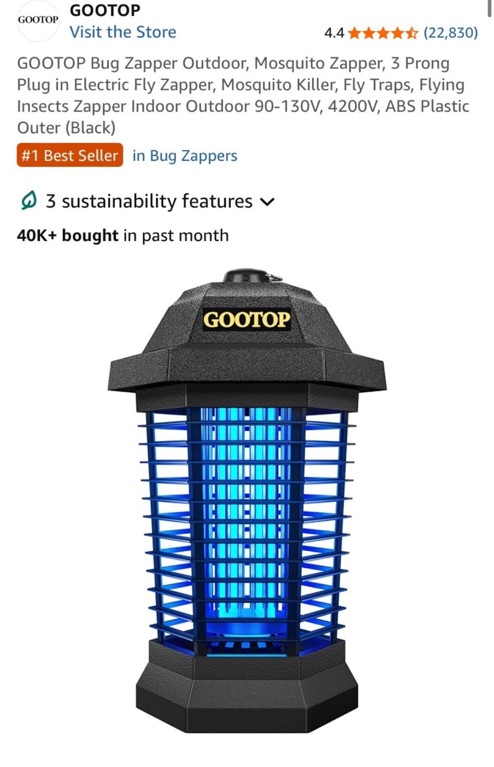 Amazing bug zapper for a great deal! Perfect for any out door area!

#bugs #bugzapper #zapper #nobugs #deal

#LTKFindsUnder50 #LTKHome #LTKSeasonal