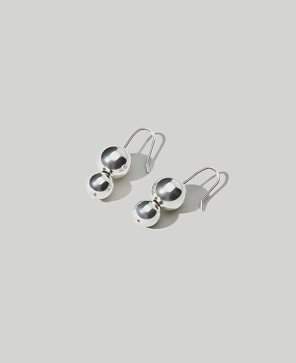 Maslo Jewelry Double Orb Silver Earrings | Madewell