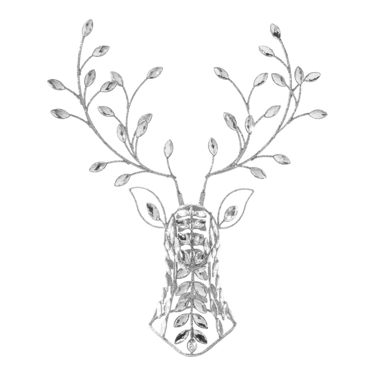 august & leo Tabletop Jeweled Glitter Deer Head - 23282775 | HSN | HSN