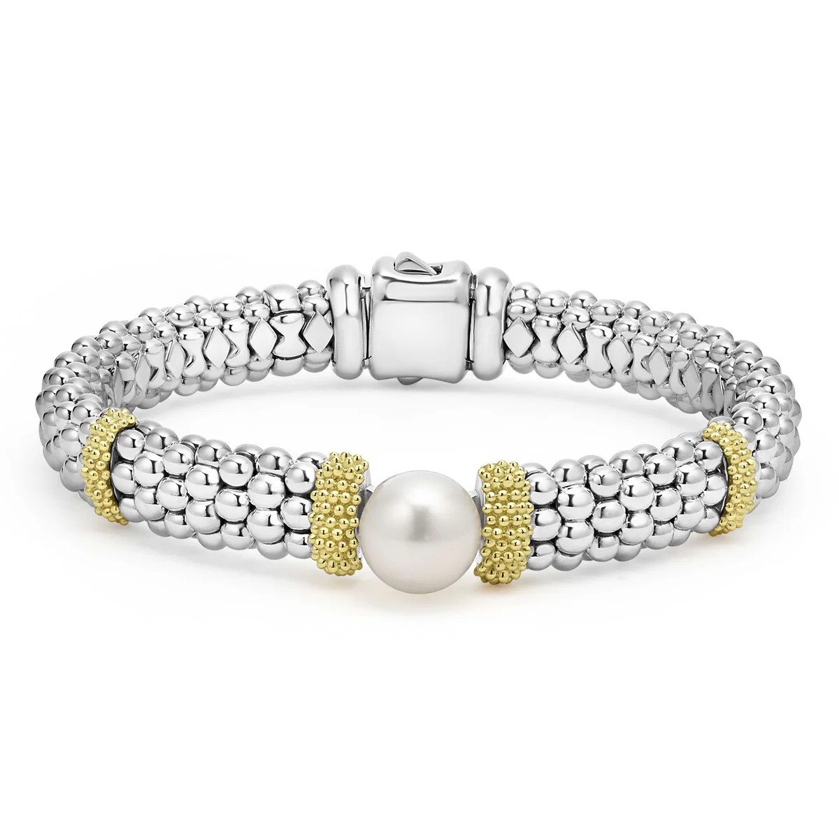 Two-Tone Pearl Caviar Bracelet | 9mm | LAGOS