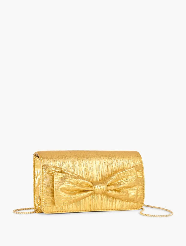 Metallic Bow Clutch | Talbots