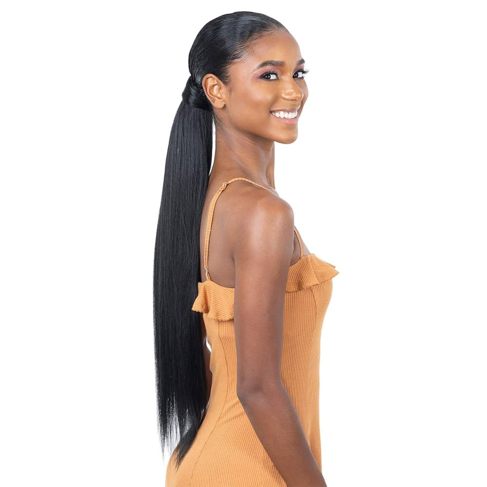Synthetic Pony Pro Wrap Around Ponytail - YAKY STRAIGHT 24" (1B Off Black) | Amazon (US)