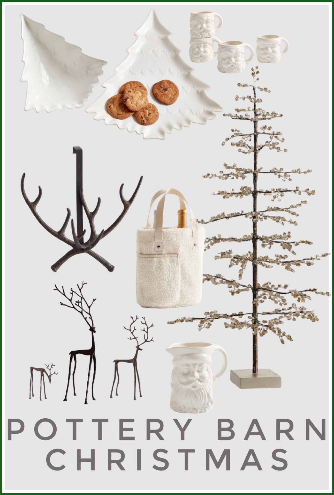Pottery barn favorites 2023! 
I love the bronze Christmas home decor mixed with the white neutrals! 

Christmas shop
Tabletop
Tablesetting
Santa
Christmas tree
Wine bag 
Reindeer set 


#LTKhome #LTKSeasonal #LTKHoliday