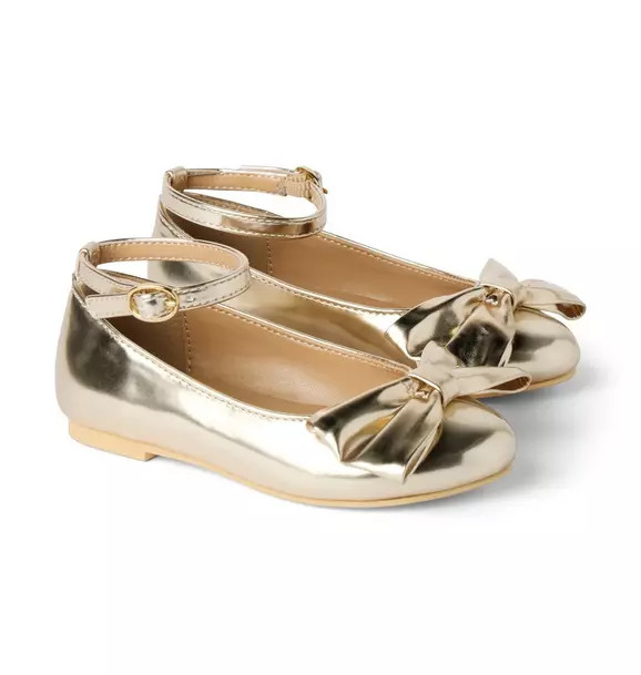 Metallic Bow Ballet Flat | Janie and Jack