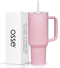 osse 40oz Tumbler with Handle and Straw Lid | Double Wall Vacuum Reusable Stainless Steel Insulat... | Amazon (US)
