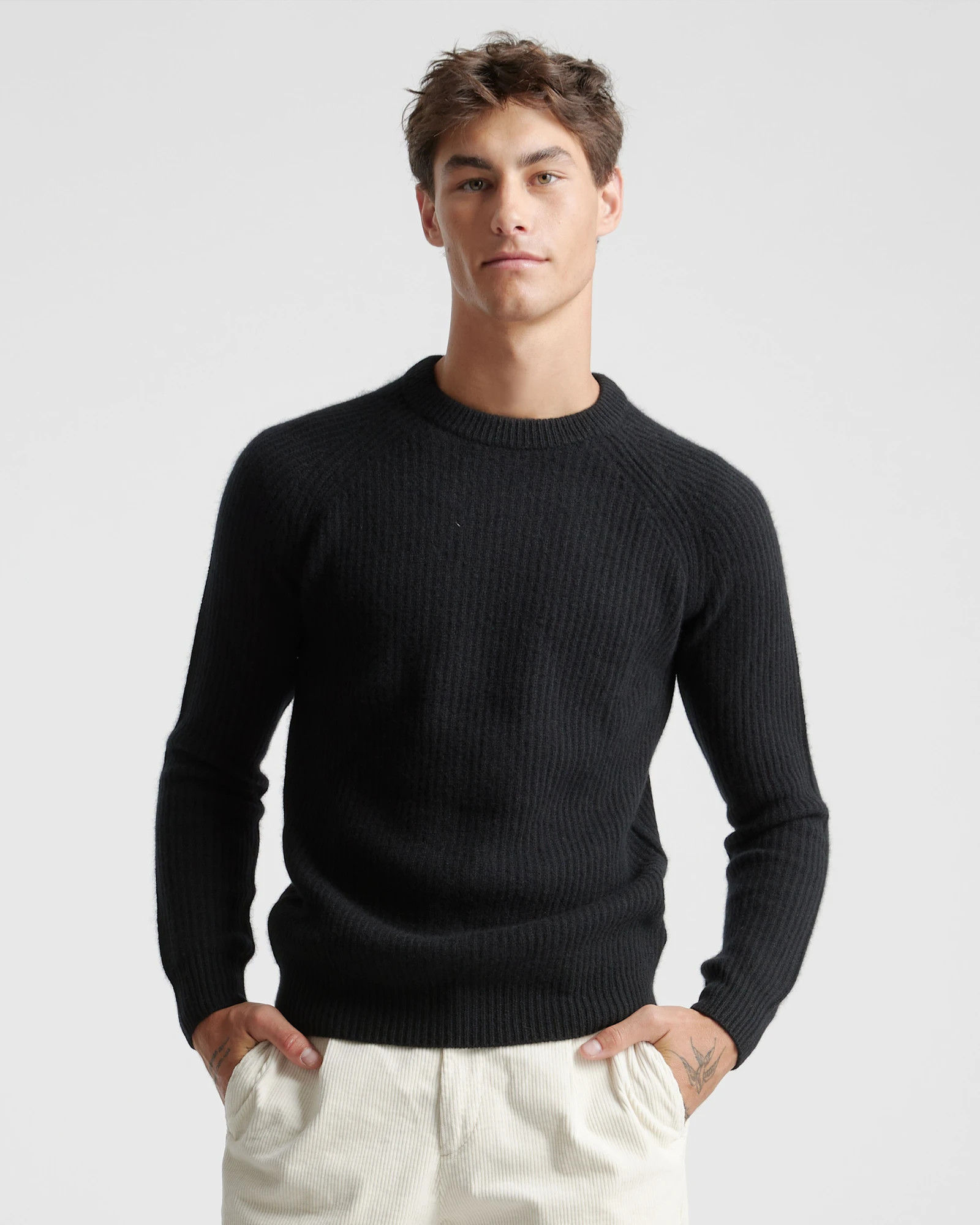 Mongolian Cashmere Fisherman Crewneck Sweater | Quince