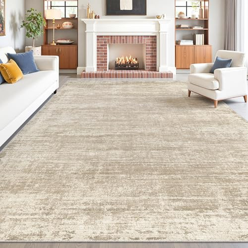 zesthome 8x10 Area Rugs for Living Room, Modern Abstract Washable Rug Brown | Amazon (US)