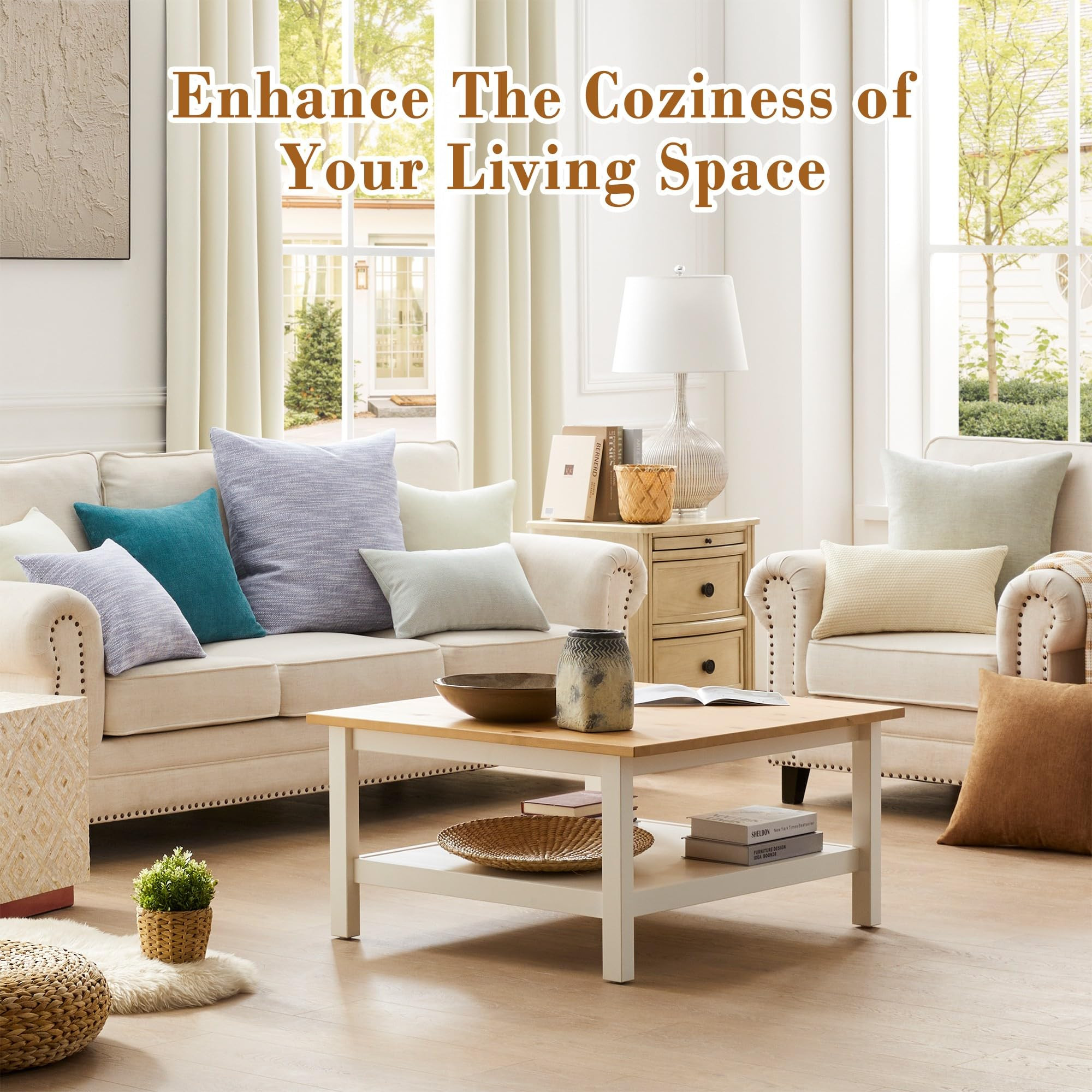 puredown® Euro Pillow Inserts, 26x26 Inch Fluffy Soft Throw Pillow Inserts Filled with Plump Stu... | Amazon (US)