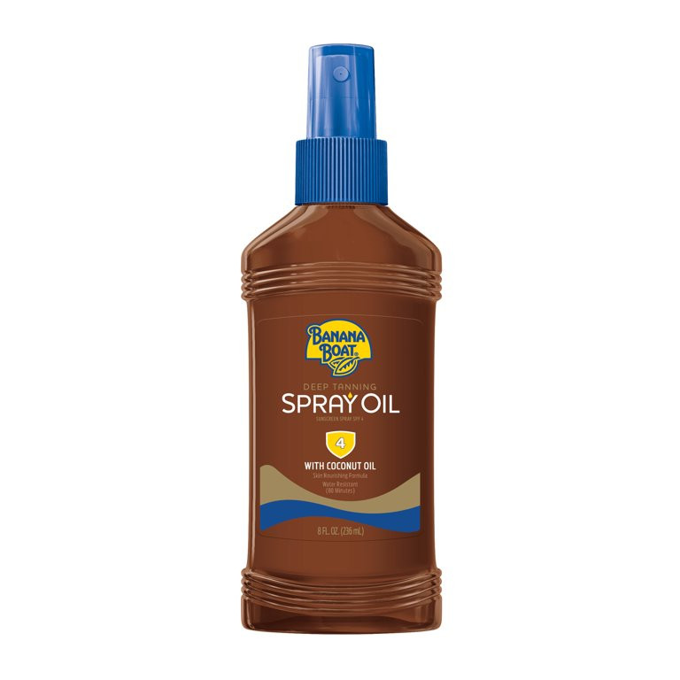Banana Boat Deep Tanning Oil Sunscreen Pump Spray SPF 4, 8 oz | Walmart (US)