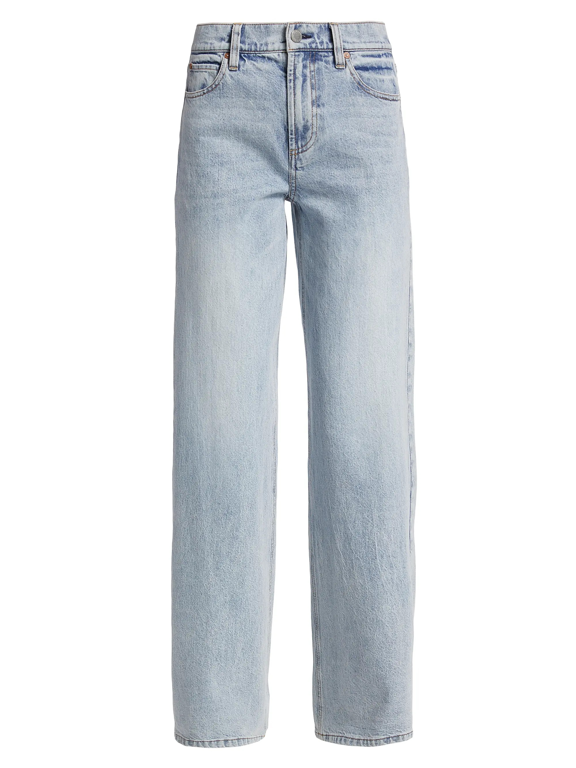 Trish Mid-Rise Stretch Baggy Jeans | Saks Fifth Avenue