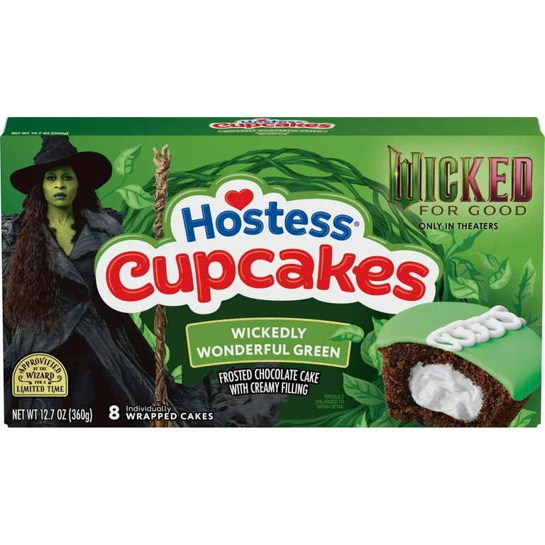Hostess Wicked: For Good Cupcakes, Chocolate Snack Cakes with Wickedly Wonderful Green Frosting, ... | Walmart (US)