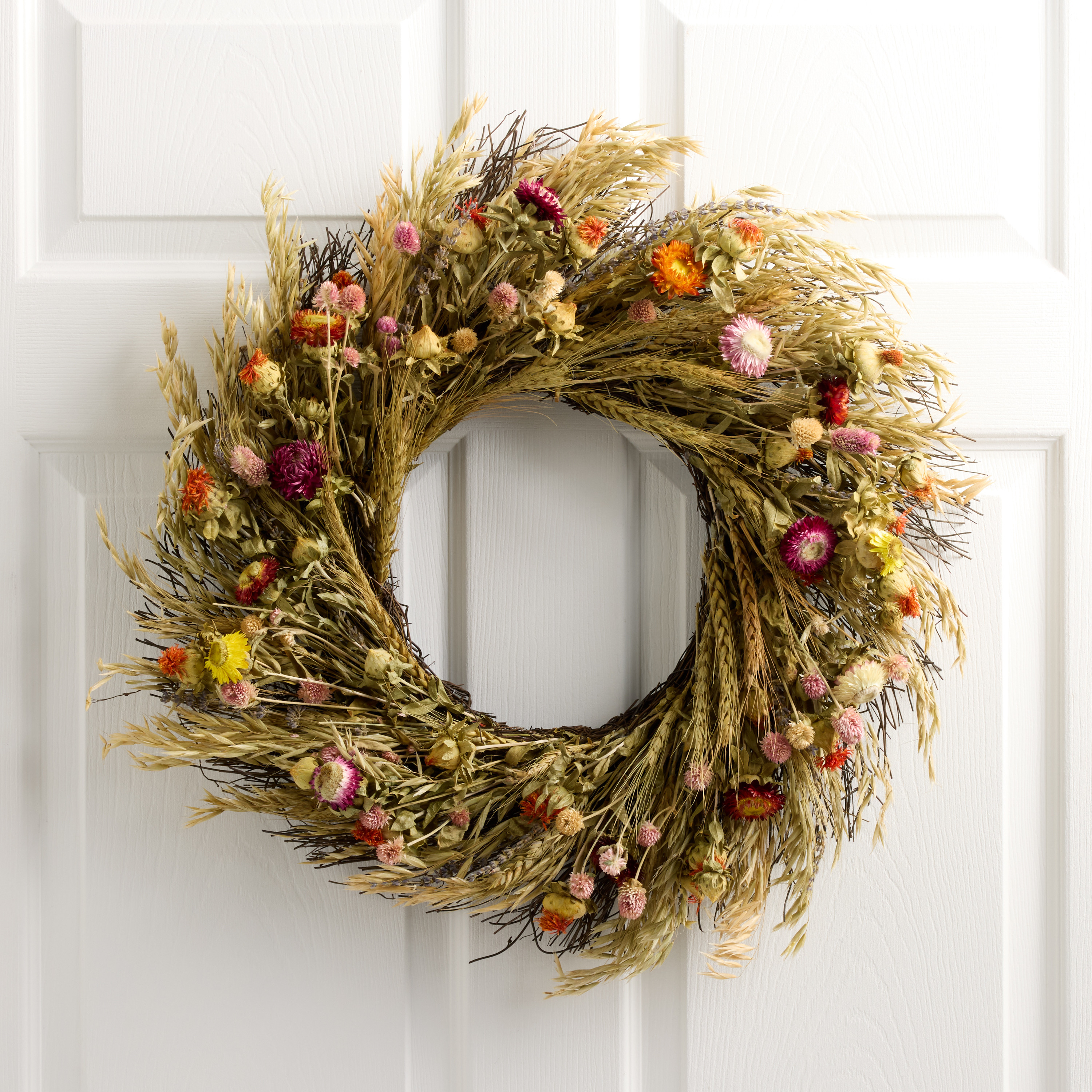 Fall Dried Floral and Grass Wreath | World Market