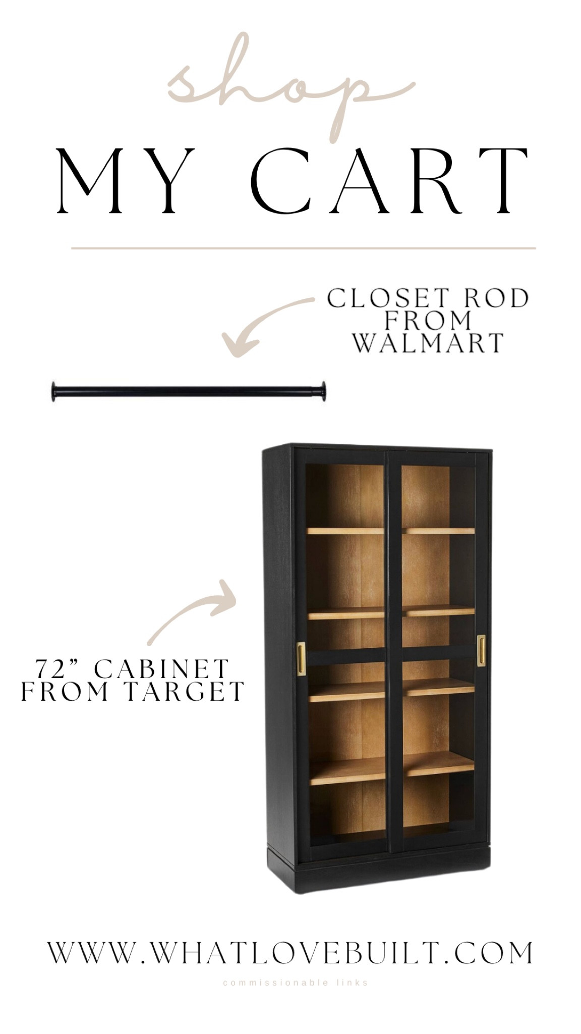 Shop my home! New closet rod from Walmart and cabinet from Target! 

#walmart #target #cabinet #home #closet #organization #organize 

#LTKHome #LTKFindsUnder100 #LTKStyleTip
