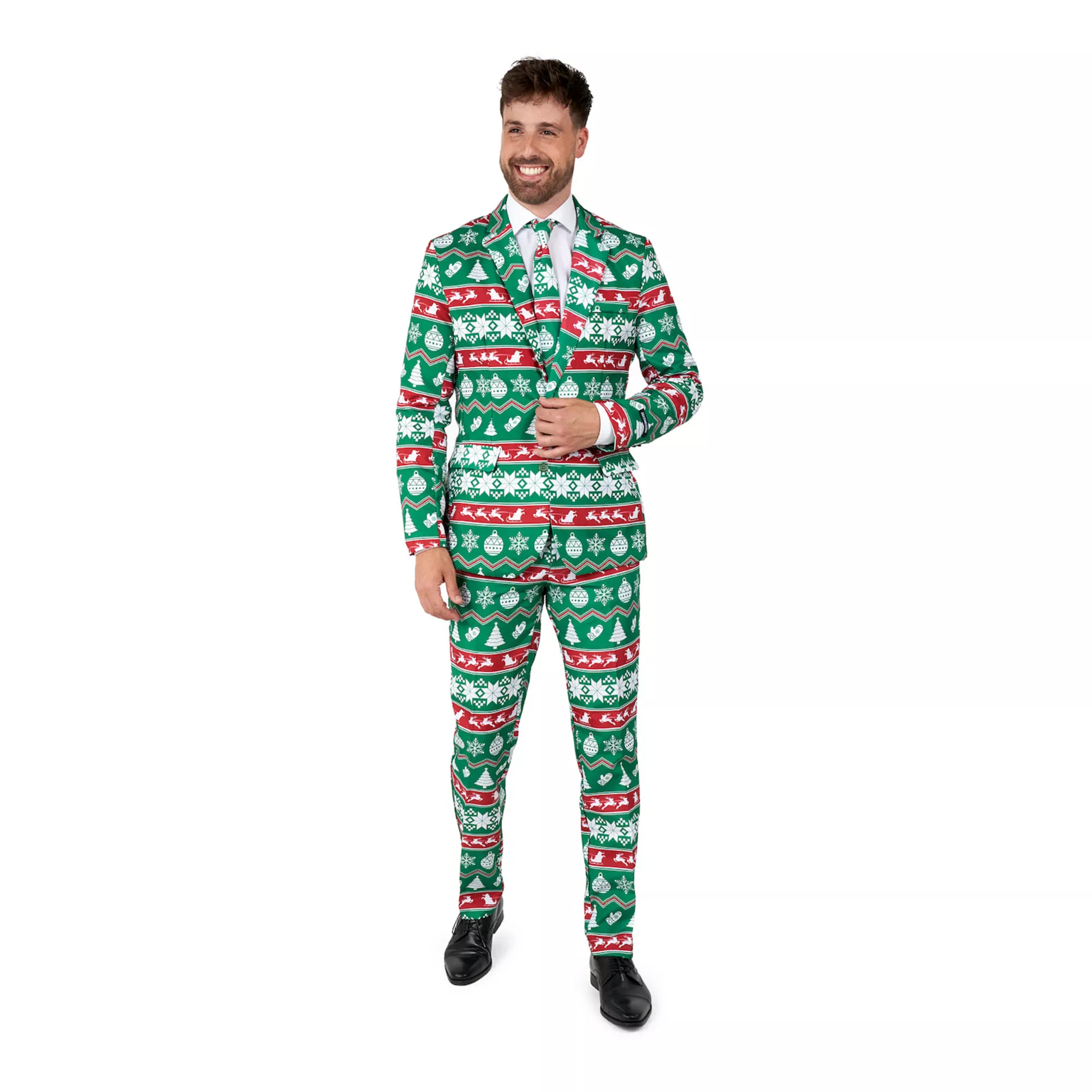 Men's Suitmeister Christmas Green Nordic Suit | Kohl's