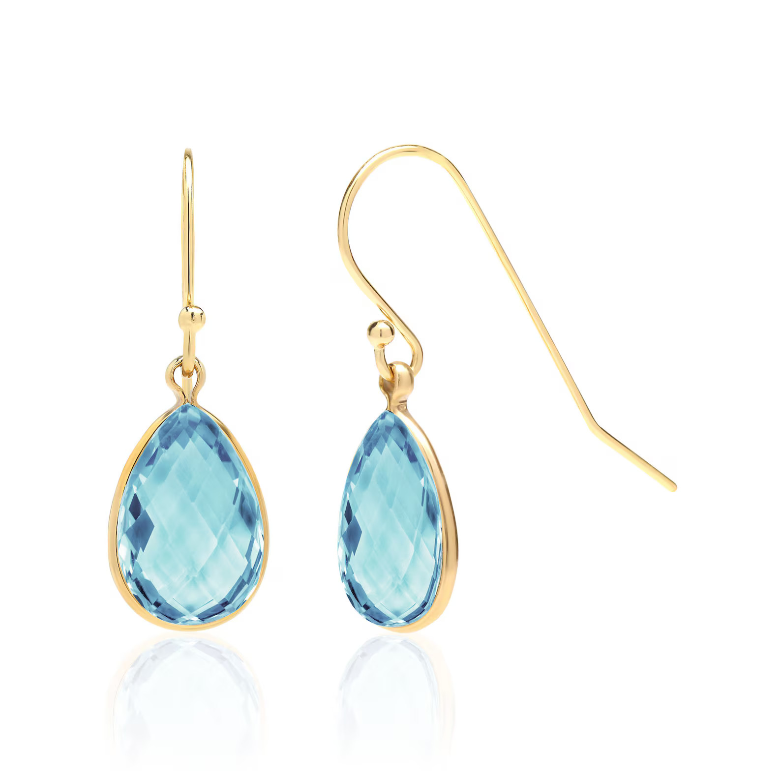 Sky Blue Topaz Teardrop Earrings in 14K Gold Filled or Sterling Silver, Blue Topaz Jewelry, Decem... | Etsy (US)