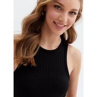 Black Ribbed Racer Bodysuit New Look | New Look (UK)