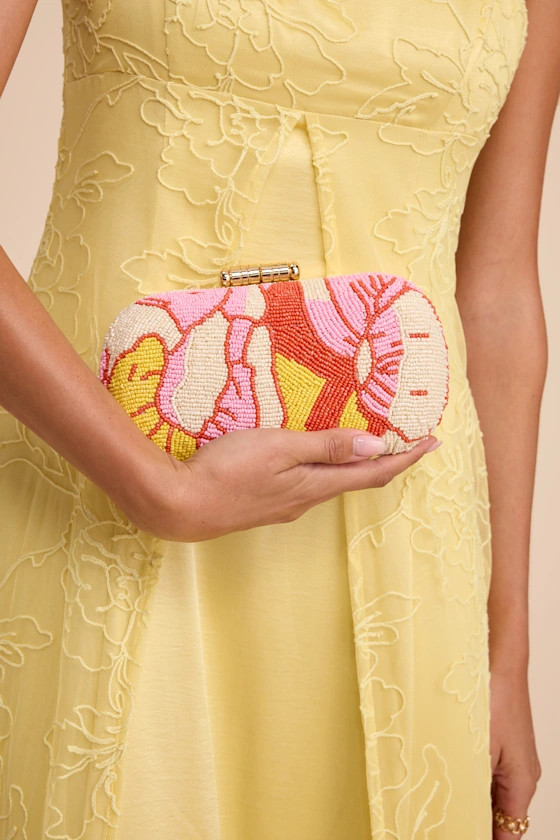 Madden Pink Multi Beaded Crossbody Clutch | Lulus