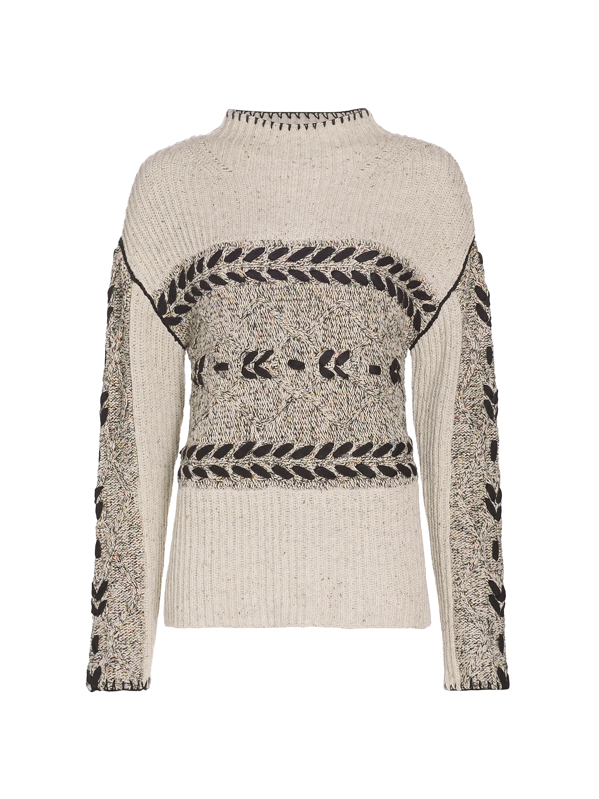 Raini Ribbed Intarsia Sweater | Saks Fifth Avenue