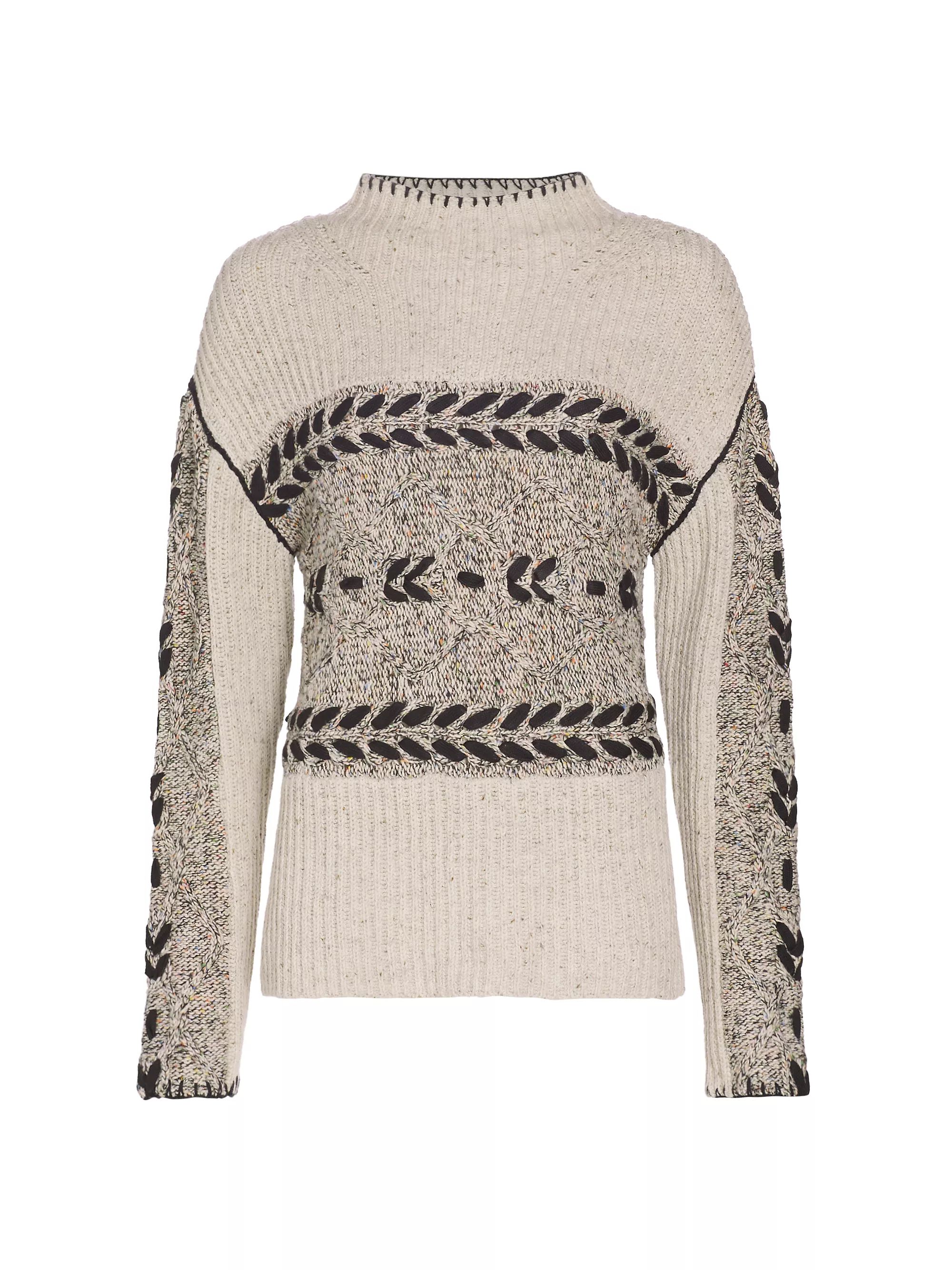 Raini Ribbed Intarsia Sweater | Saks Fifth Avenue