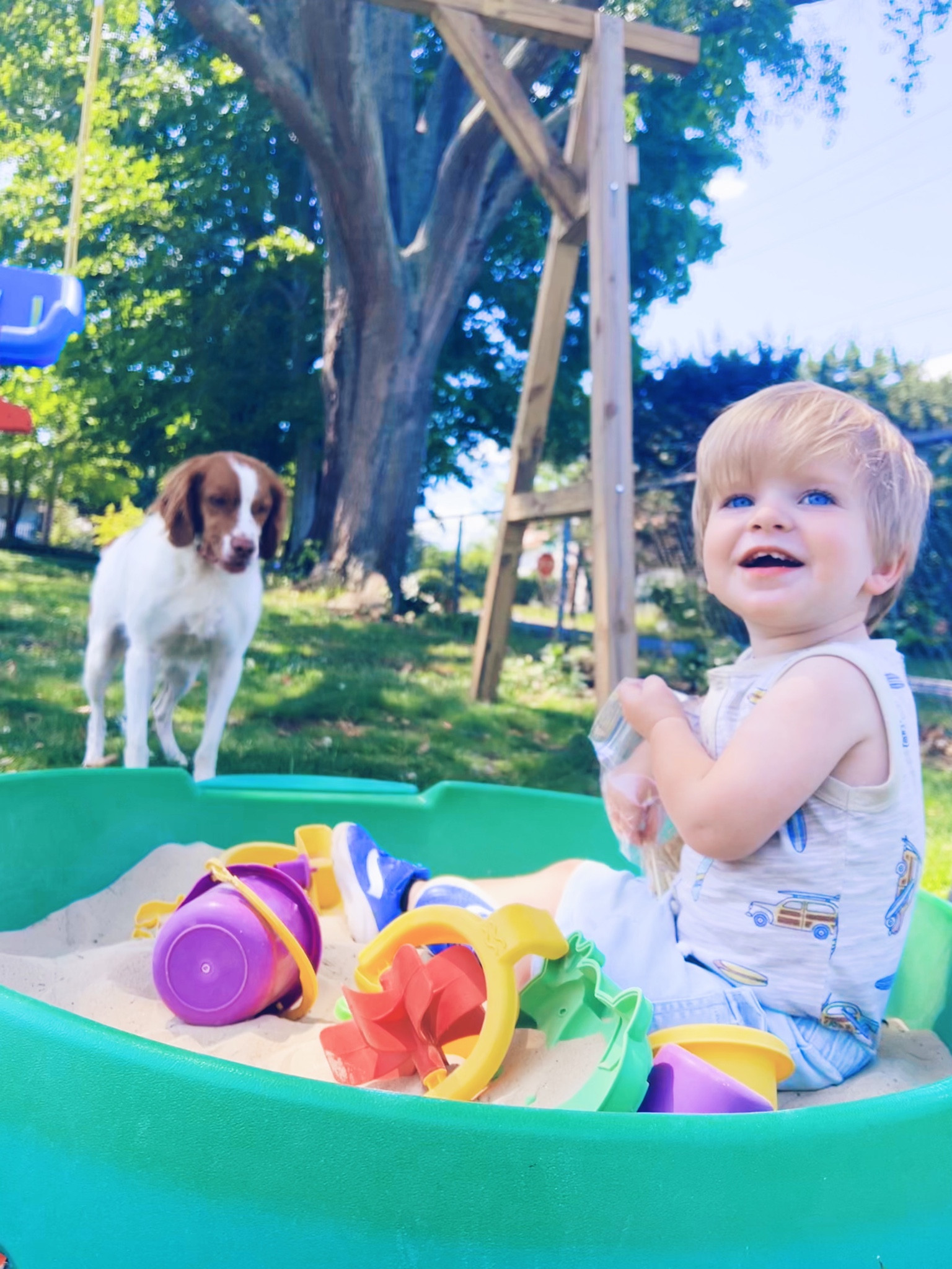 snack time and sand box - the best things in life!! 🥰 thankful for these sweet simple days 
with my sweet peas 👼🏼🫶🏽🐶 

#LTKhome #LTKbaby #LTKfamily