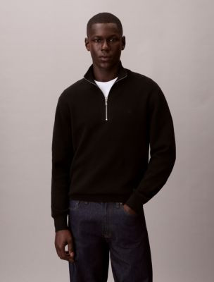Smooth Cotton Quarter Zip Sweater | Calvin Klein | Calvin Klein (US)