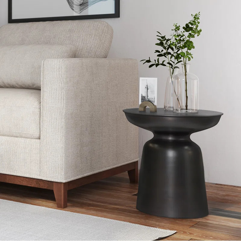 18.1'' Tall Iron Pedestal End Table | Wayfair North America