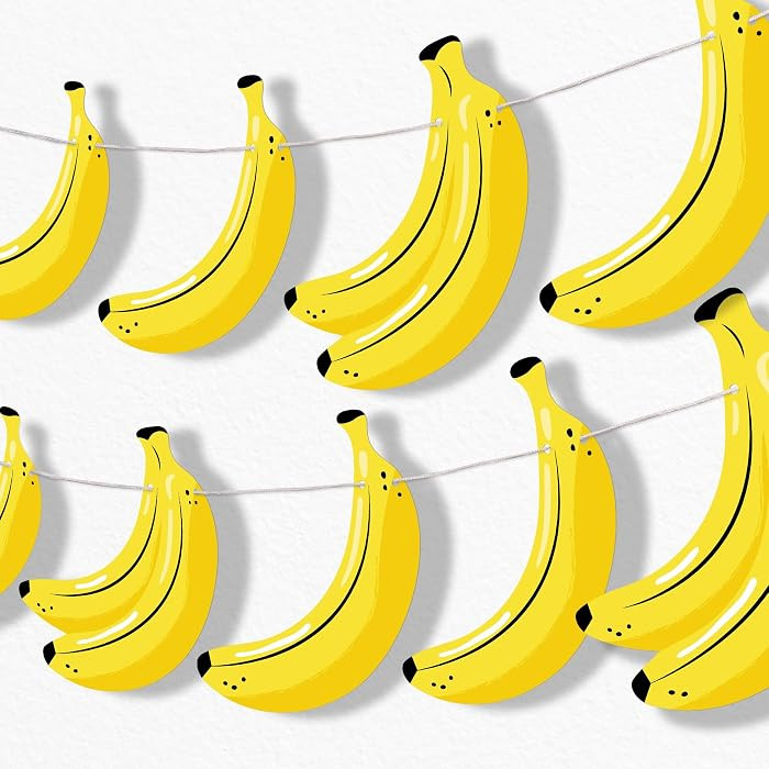 Big Dot of Happiness Let's Go Bananas Garland Banner, Tropical Party Birthday Decorations, Fruit ... | Amazon (US)