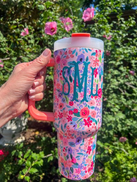 Gotta hydrate in the summer, and this darling floral insulated travel
Tumbler can be personalized for free (or not, you choose). Comes with a straw.

#LTKFindsUnder50 #LTKTravel #LTKActive
