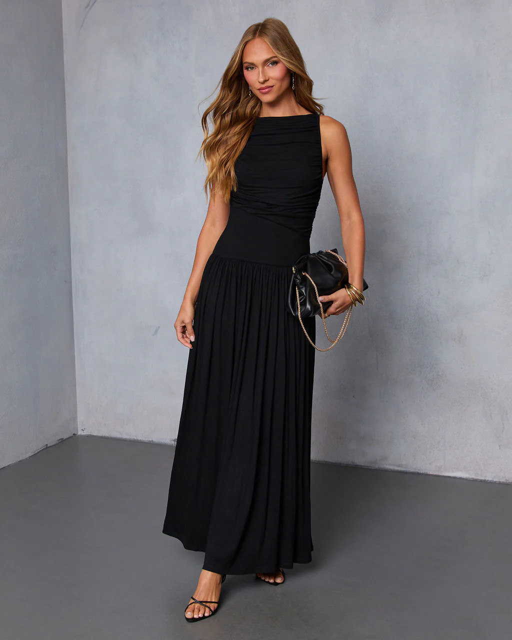 Mette Ruched Maxi Dress | VICI