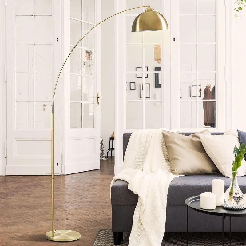 Santori 79'' Chrome Arched Floor Lamp | Wayfair North America