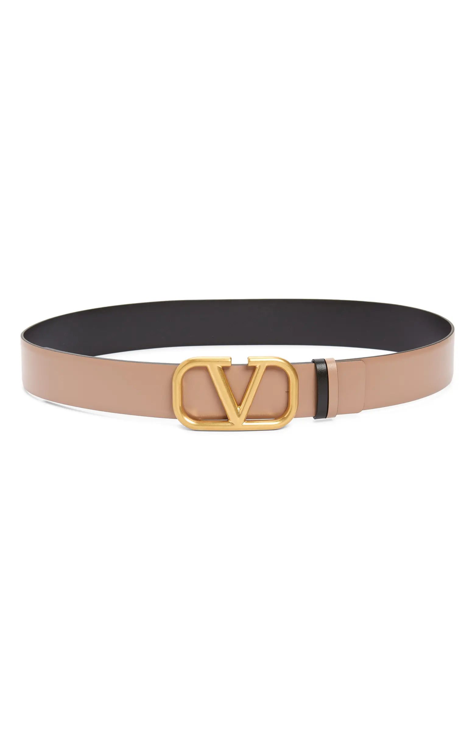 VLOGO Buckle Reversible Leather Belt | Nordstrom