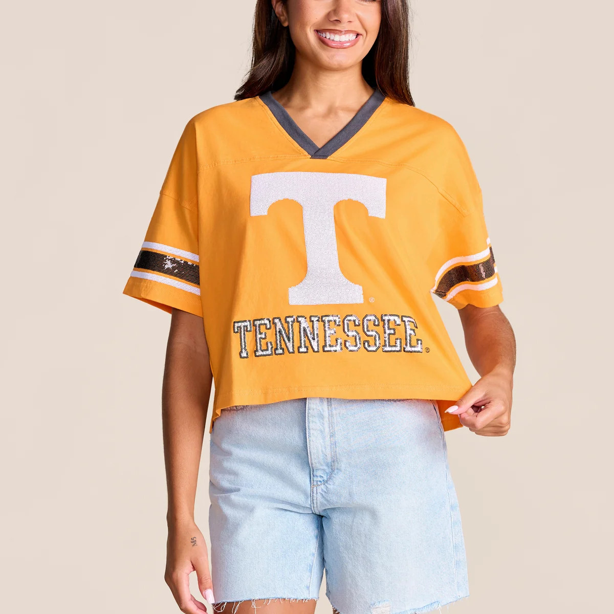 The Blitz Sequin Jersey Tee | Tennessee | Stewart Simmons