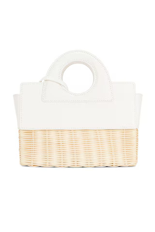 Alexis Penelope Petite Rattan Bag in Blanc from Revolve.com | Revolve Clothing (Global)