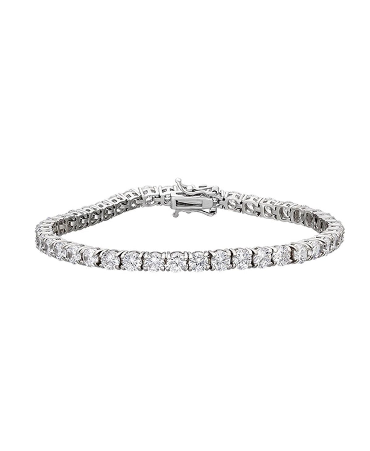 Spero London Sterling Silver Tennis Bracelet - 4mm - Silver | Macy's