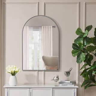 Home Decorators Collection Medium Arched Silver Classic Accent Mirror (35 in. H x 24 in. W) H5-MH... | The Home Depot
