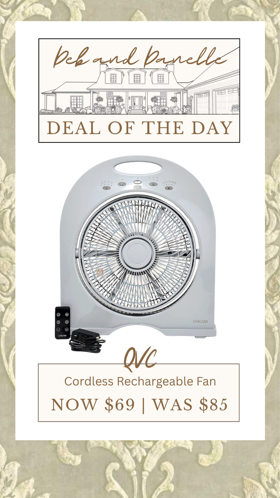 We own two of these rechargeable cordless fans from @QVC and they are amazing. They are lightweight and can go anywhere with you for a cool breeze on a hot day.  

 #LTKSeasonal #LTKHome #LTKSaleAlert