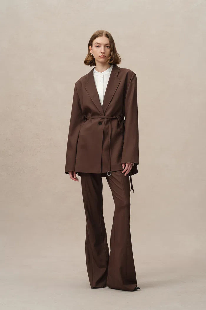 Carol Belted Blazer in Fine Wool | Fabrique