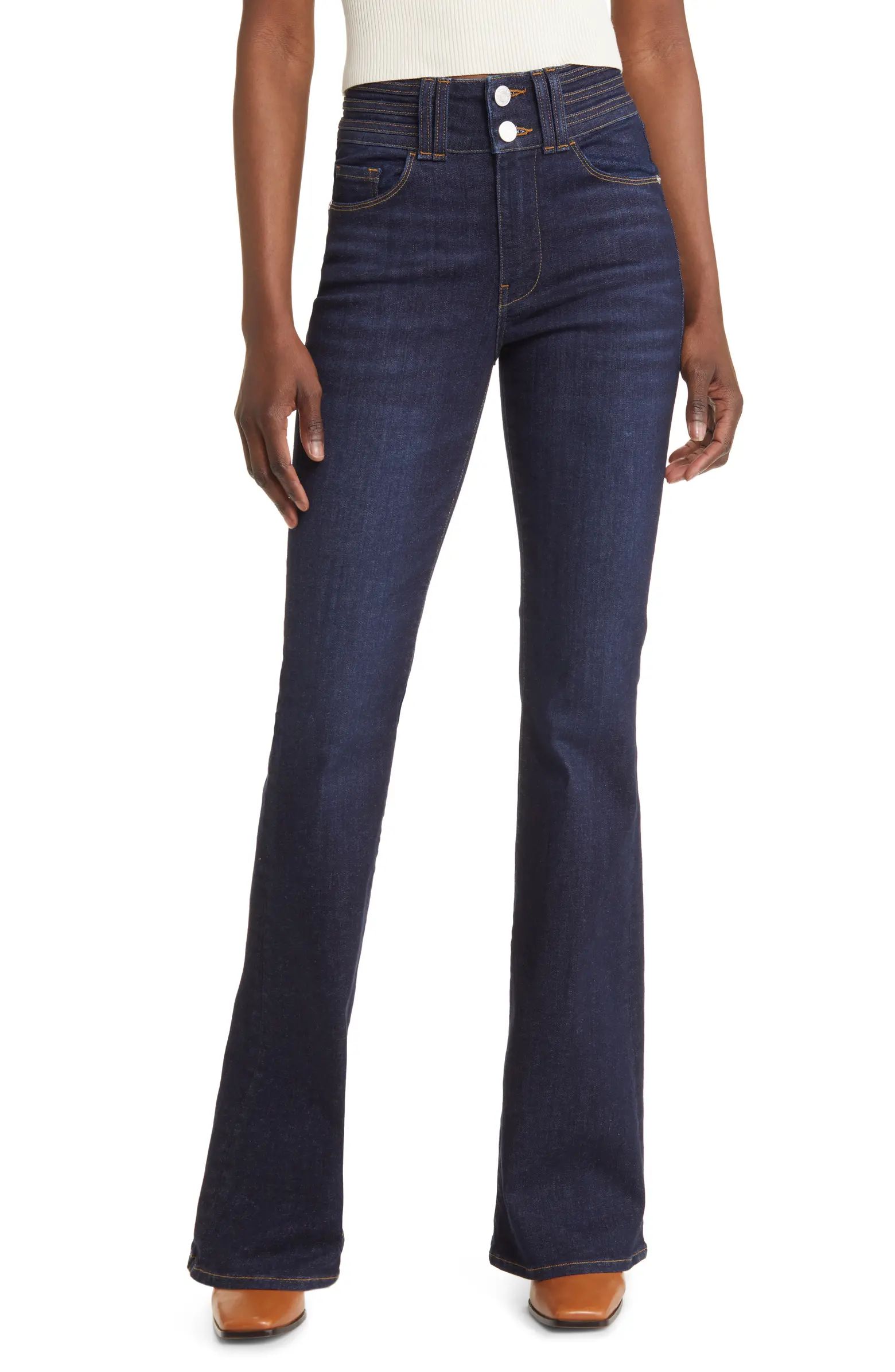 FRAME Le High Two-Button Flare Jeans | Nordstrom | Nordstrom