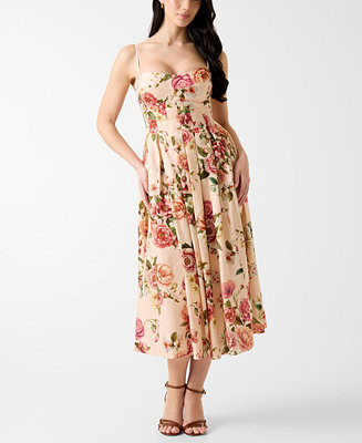 Women's Bria Linen-Blend Sleeveless Midi Dress | Macy's