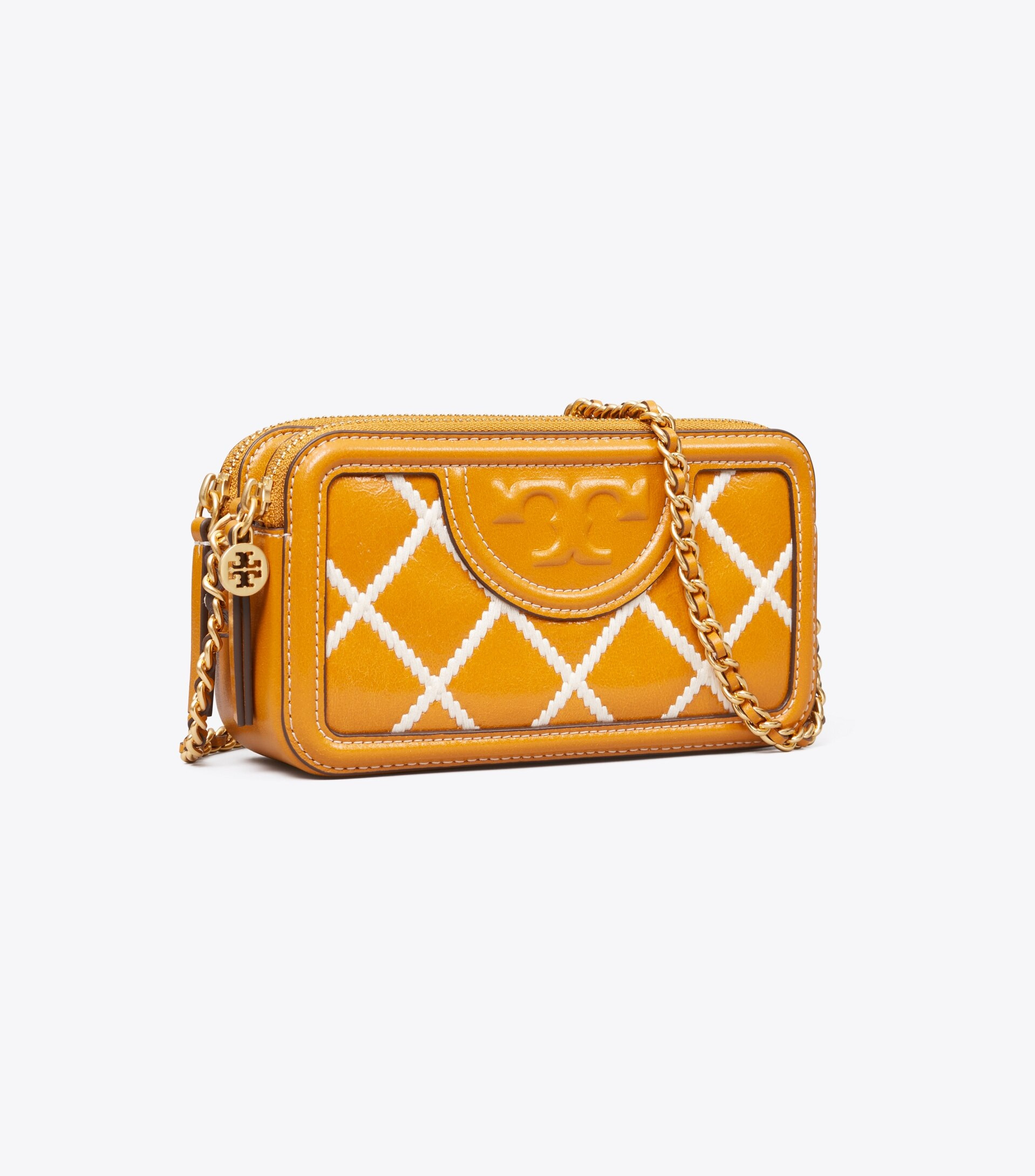 Fleming Pop Quilt Double-Zip Mini Bag | Tory Burch (US)