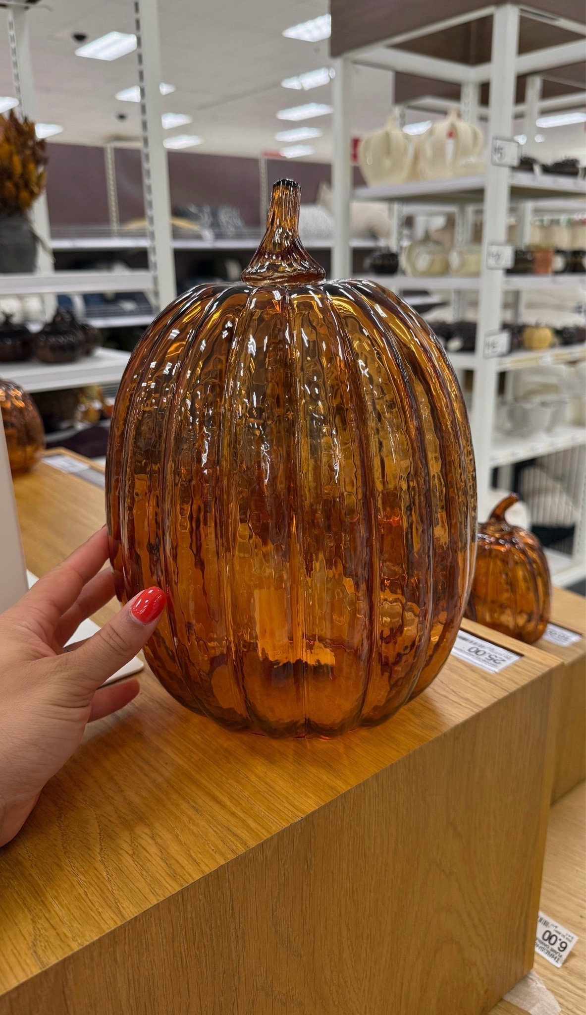 These Target glass pumpkins are such a pretty addition to fall decor. They add a little sparkle and seasonal charm to any table, shelf, or entryway.

#LTKSeasonal #LTKHome #LTKdayinmylife