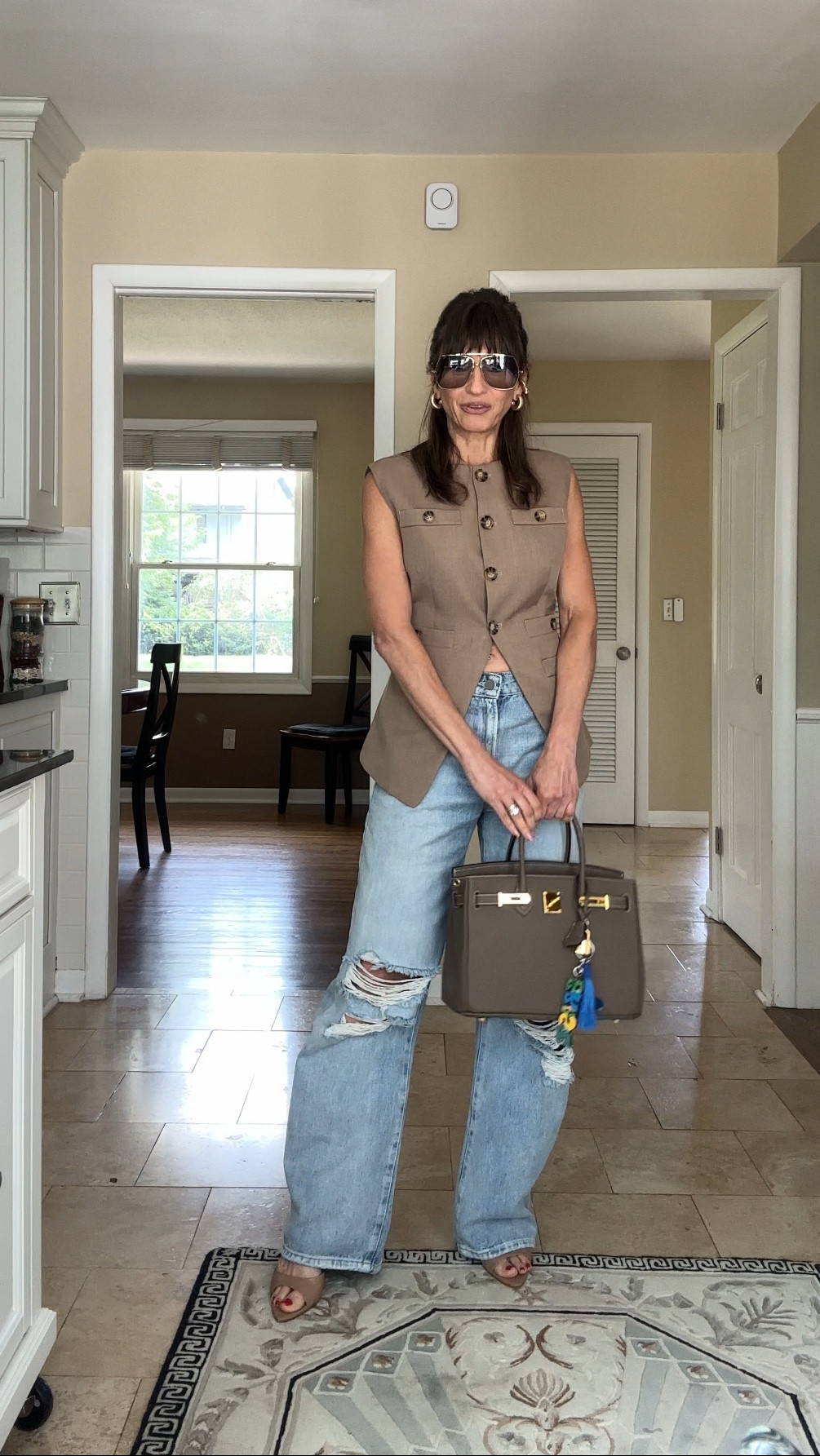 Vest is part of an Amazon linen set. Imm wearing size small.

I sized up one size on these jeans ZARA jeans. Shoes fit true to size.

#LTKStyleTip #LTKOver40 #LTKFindsUnder100