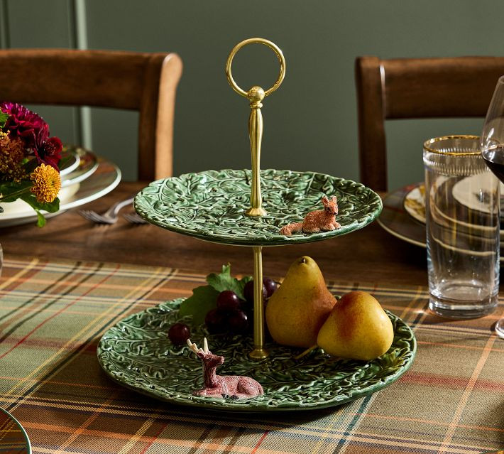 Fantastical Forest Stoneware Tiered Stand | Pottery Barn (US)