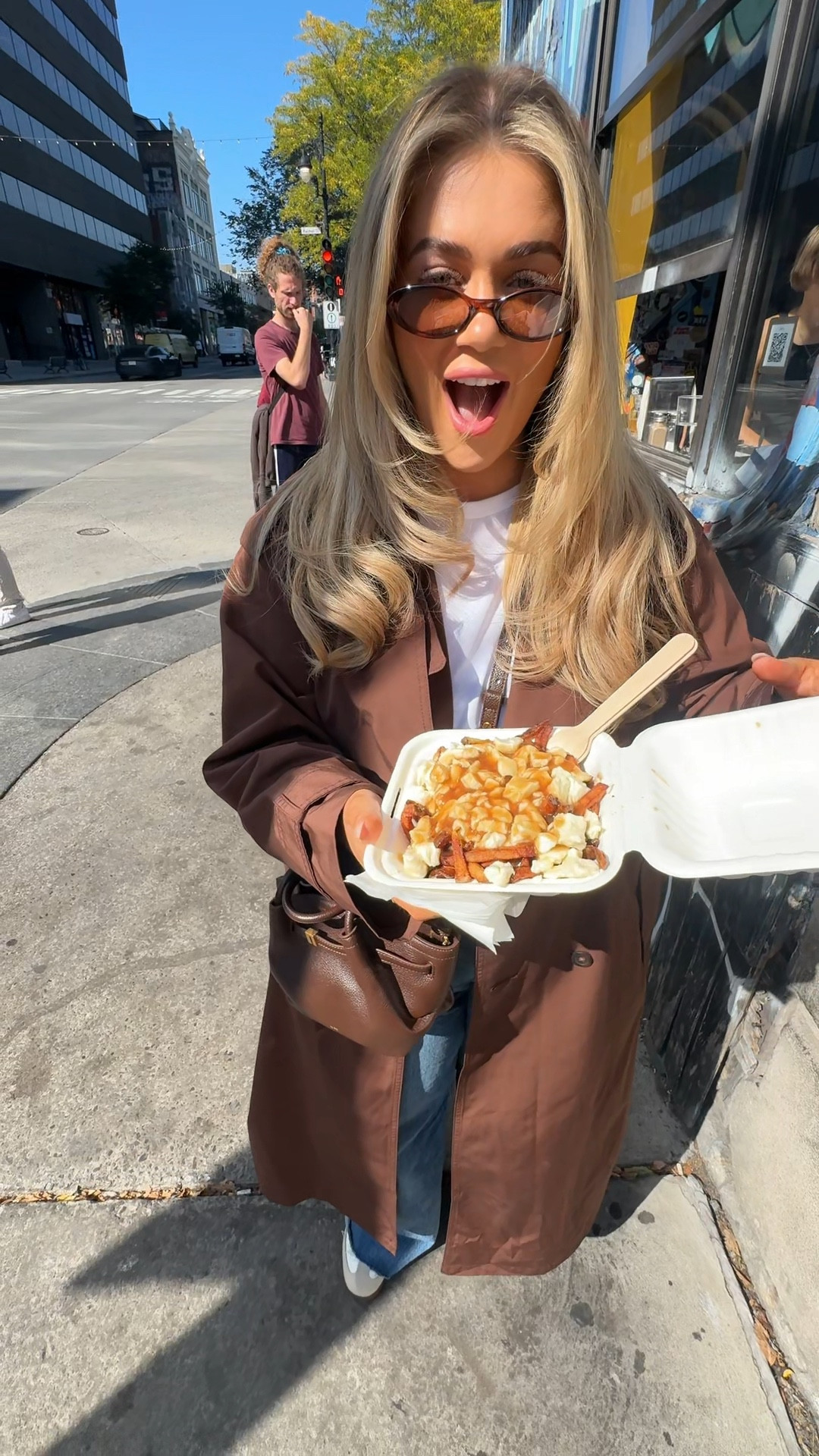 Full day in Montreal! 🤎 Head to IG if you want deets on where we went. 

Top — medium 
Pants — (fave style ever) 32 long 
Jacket — large 
Jamie — XL 