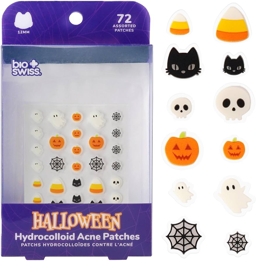 BioSwiss Halloween Pimple Patches, Hydrocolloid Acne Patch for Zits and Blemishes, Face and Skin ... | Amazon (US)